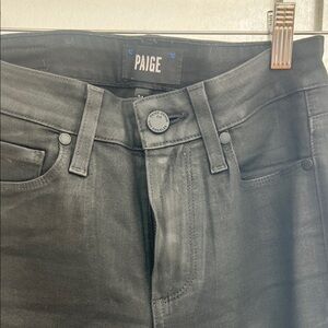 PAIGE Women Black wax jean